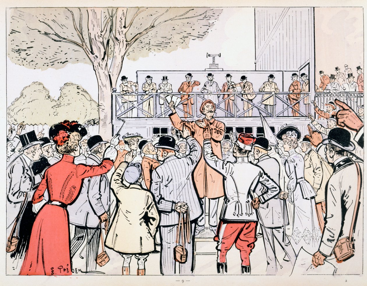 O Bookie Oncourse, c.1905 de E. Thelem