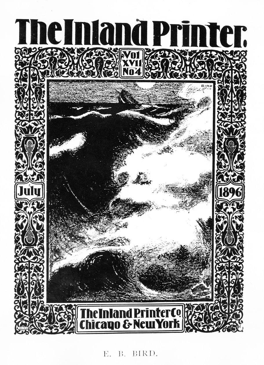 Capa da Impressora Interior, julho de 1896 de E.B Bird
