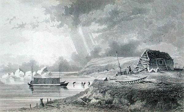 Eskimaux Winter House on Atkinson Island, 13 de julho, de 