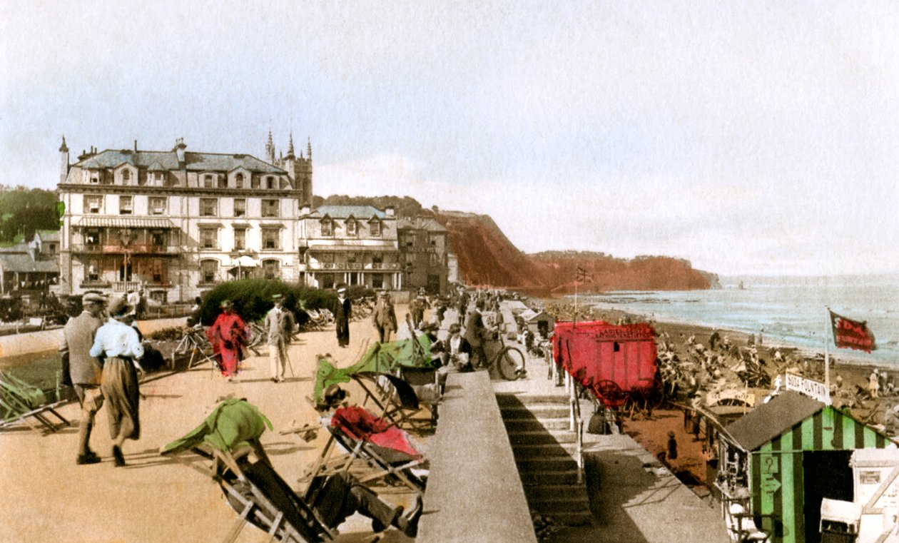 East Cliff Promenade, Teignmouth, Devon, início do século XX. de EP Bucknall
