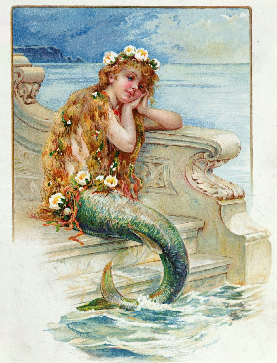 Pequena Sereia, de Hans Christian Andersen (1805-75) de E.S. Hardy