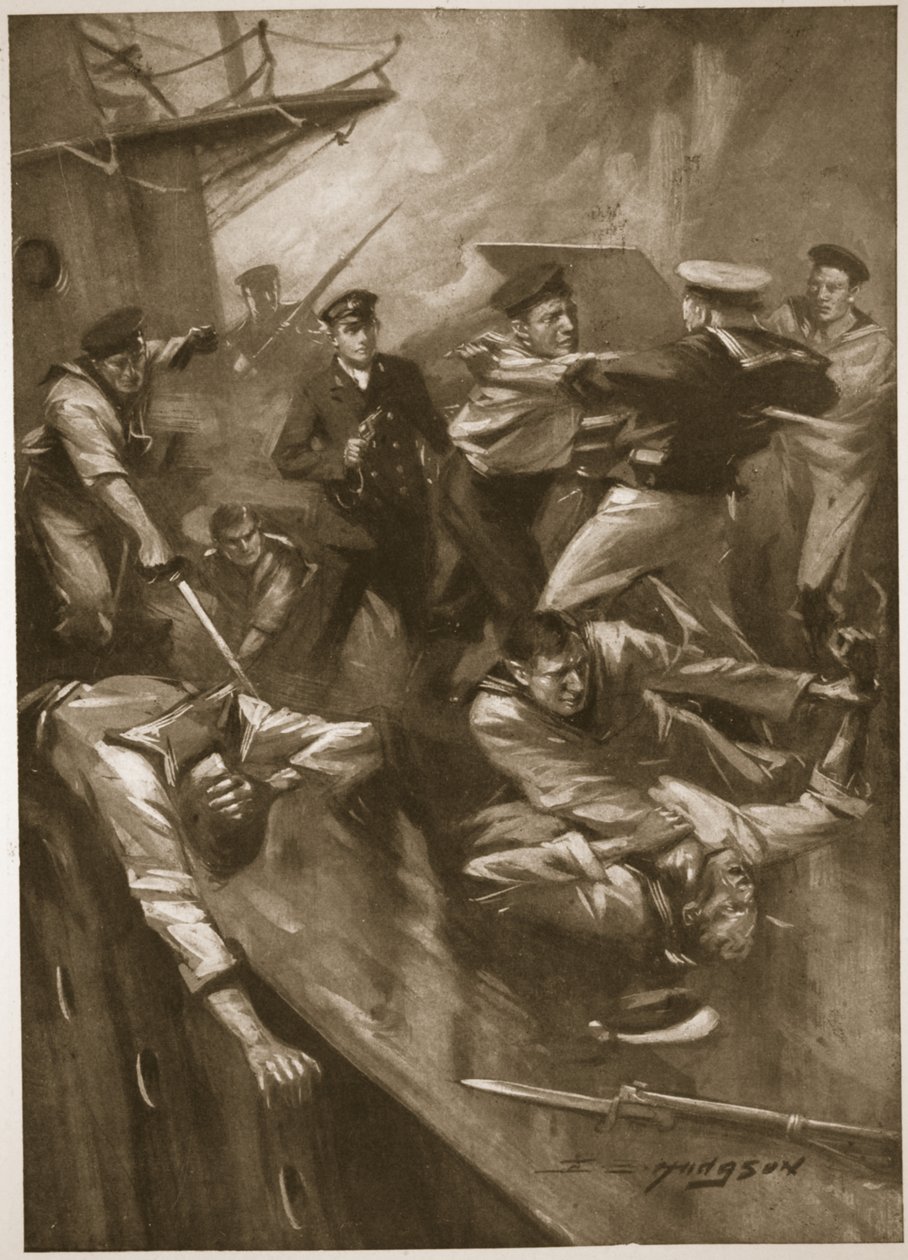 Luta corpo-a-corpo a bordo do &39;The Broke&39; de E.S. Hodgson