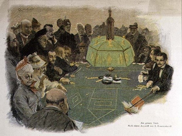 Cena em um cassino (litho) de E. (after) Rosenstand