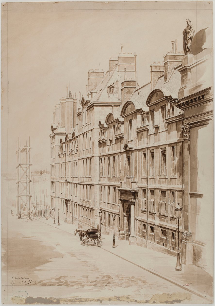 A antiga Sorbonne, Paris de E. A. Cabanié