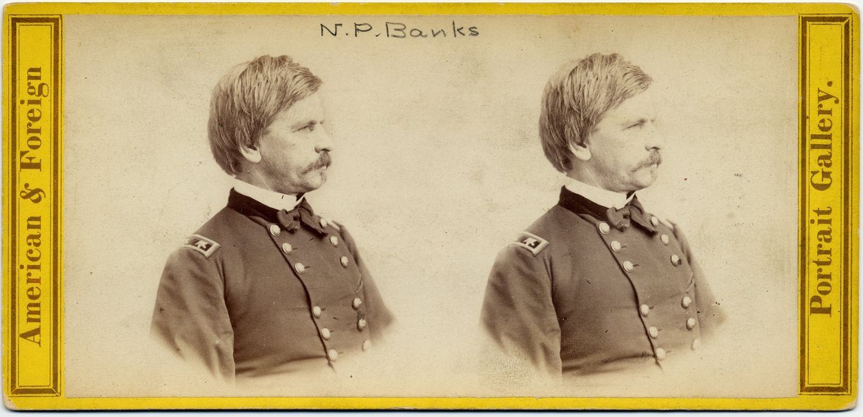 Nathaniel Prentice Banks (1816-94), político norte-americano e general do exército da União (foto estéreo) de E. Anthony