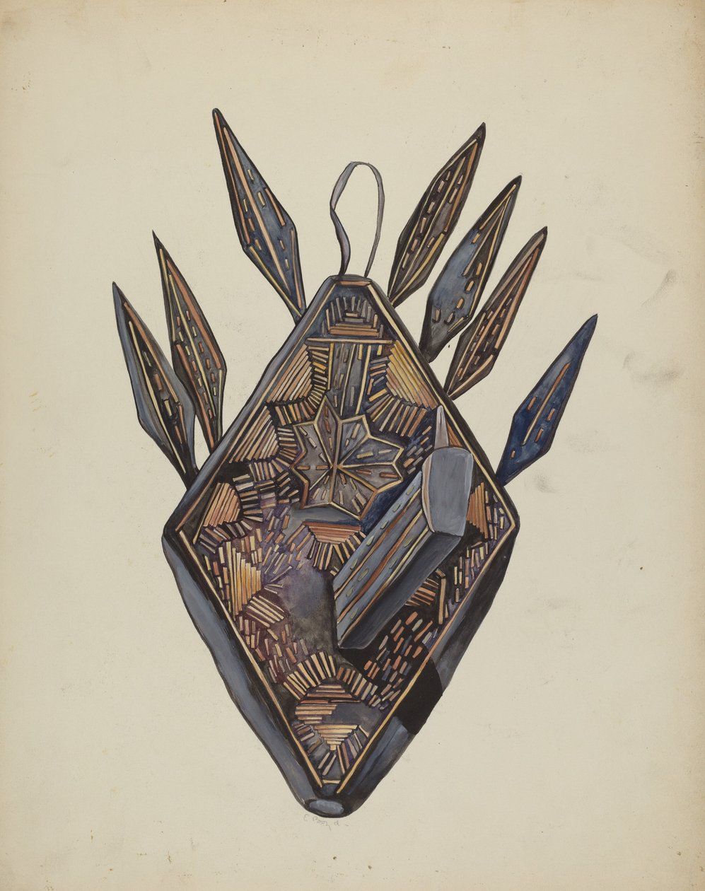 Candelabro de vela, c. 1936. de E. Boyd