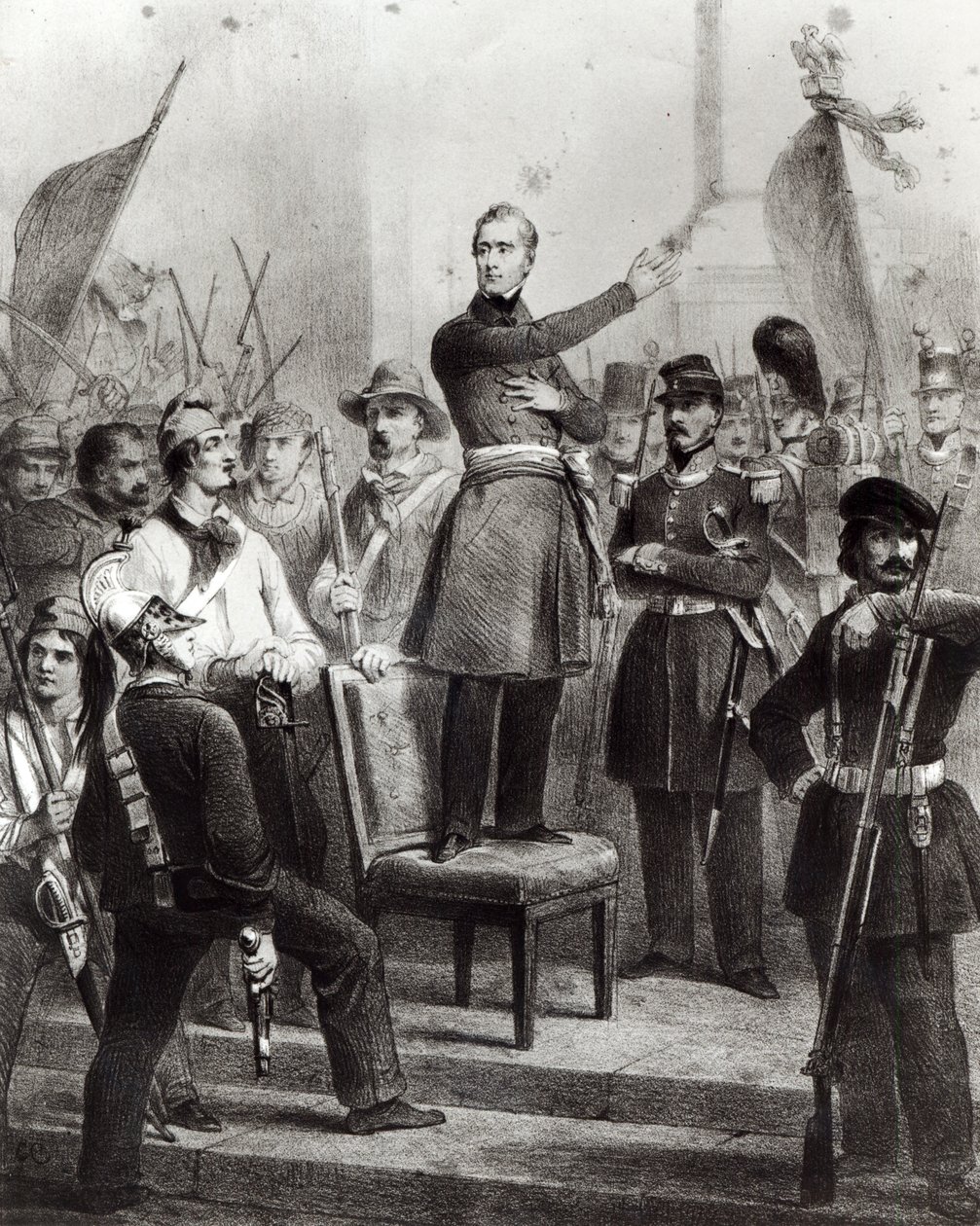 Alphonse de Lamartine na Câmara Municipal de E. Charpentier