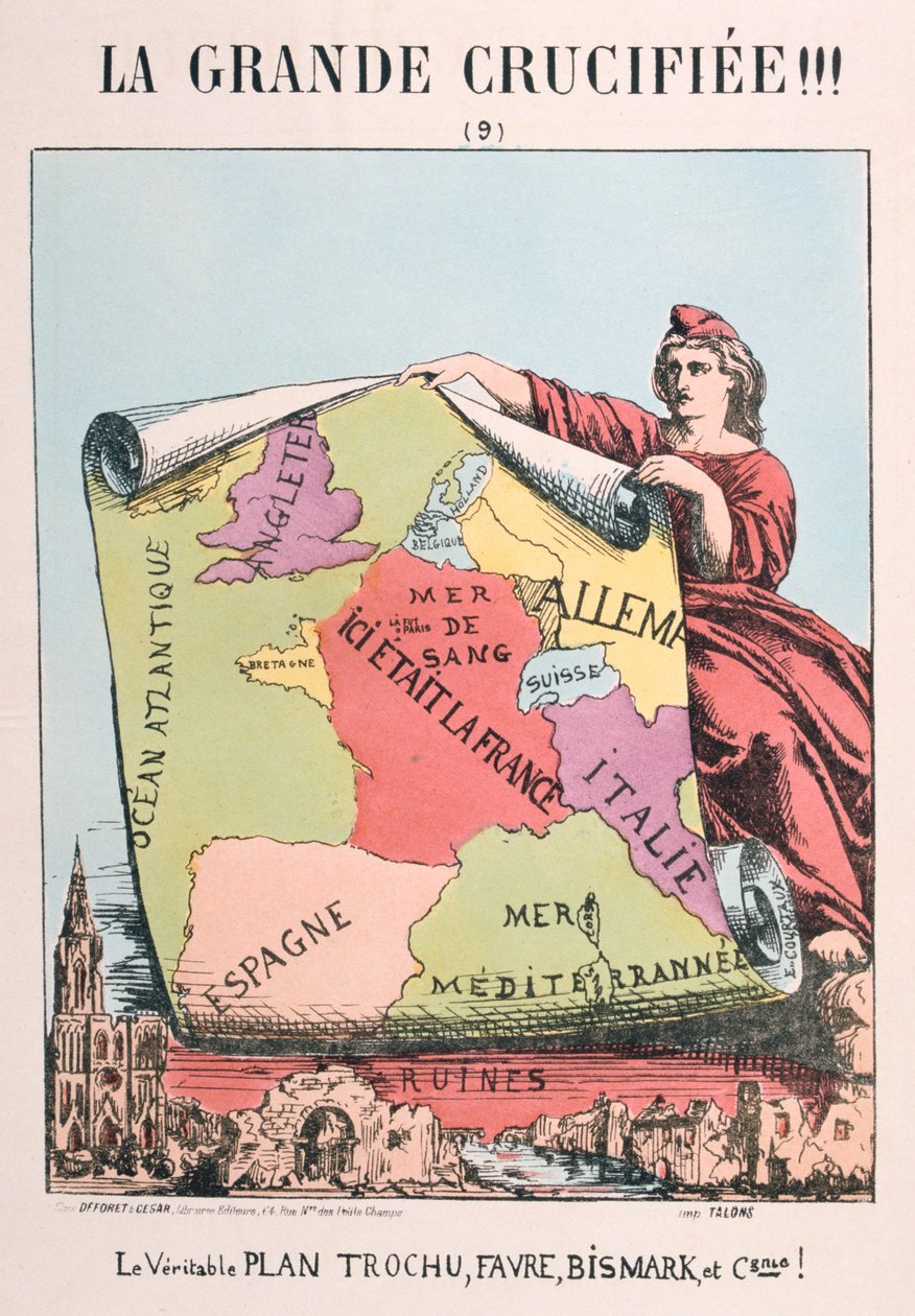 Alegoria da França republicana, 1871. de E. Courtaux