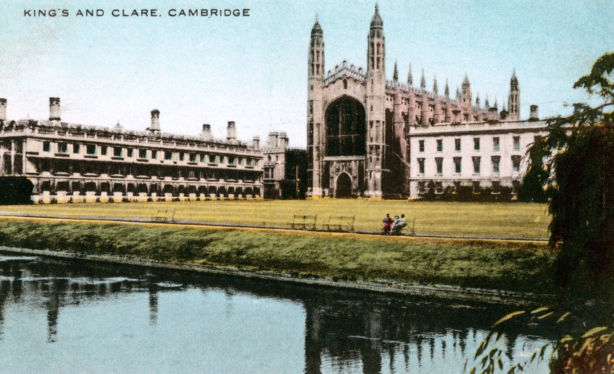 Kings and Clare Colleges, Cambridge, Cambridgeshire, início do século XX. de E. Dennis