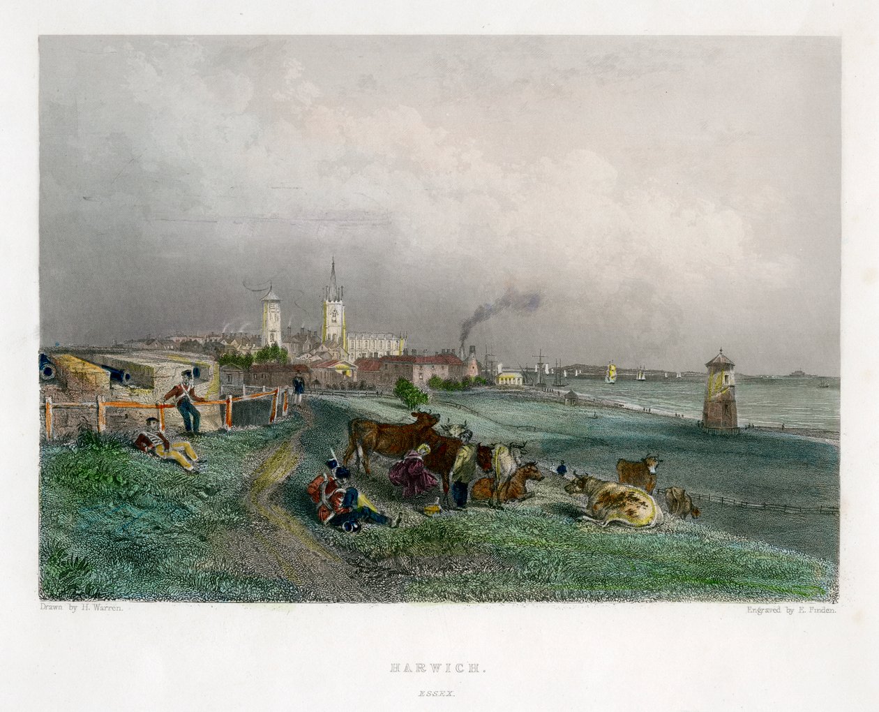 Harwich, Essex, século XIX. de E. Finden