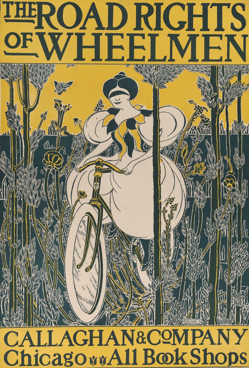 Os Direitos Rodoviários de Wheelmen, 1895. de E. Nadall