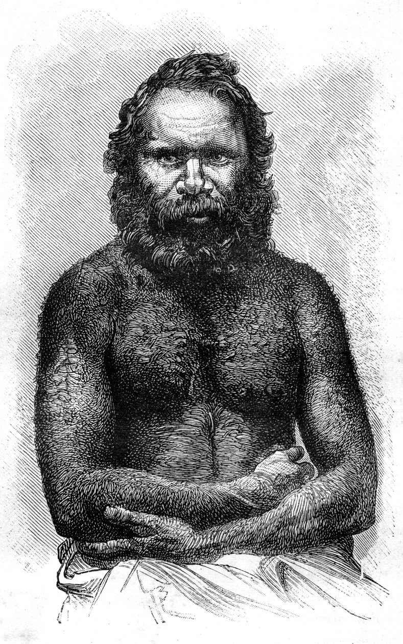 Aborígine australiano, 1886 de Etienne Antoine Eugene Ronjat