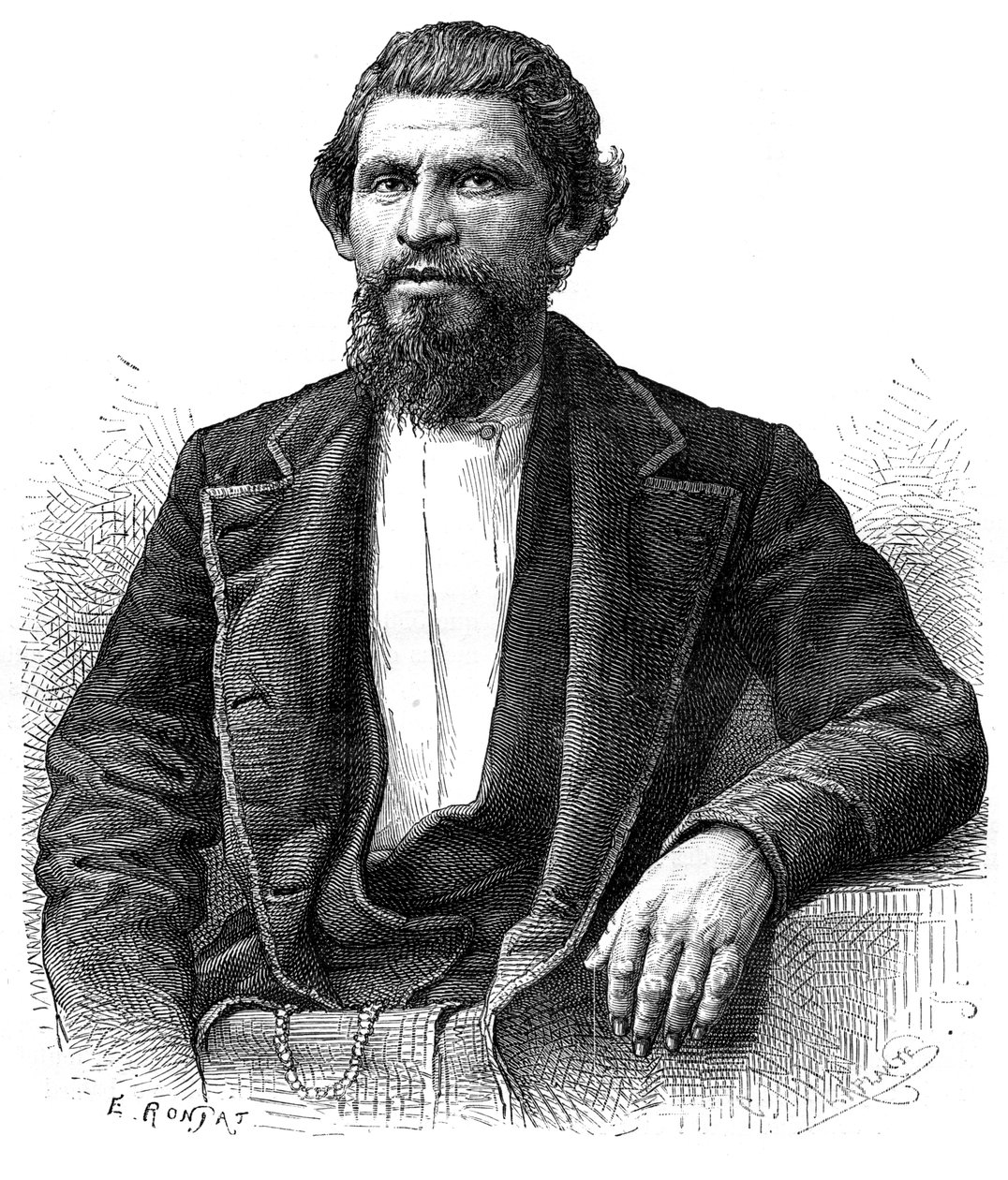 Retrato de um ianque, século XIX. de Etienne Antoine Eugene Ronjat