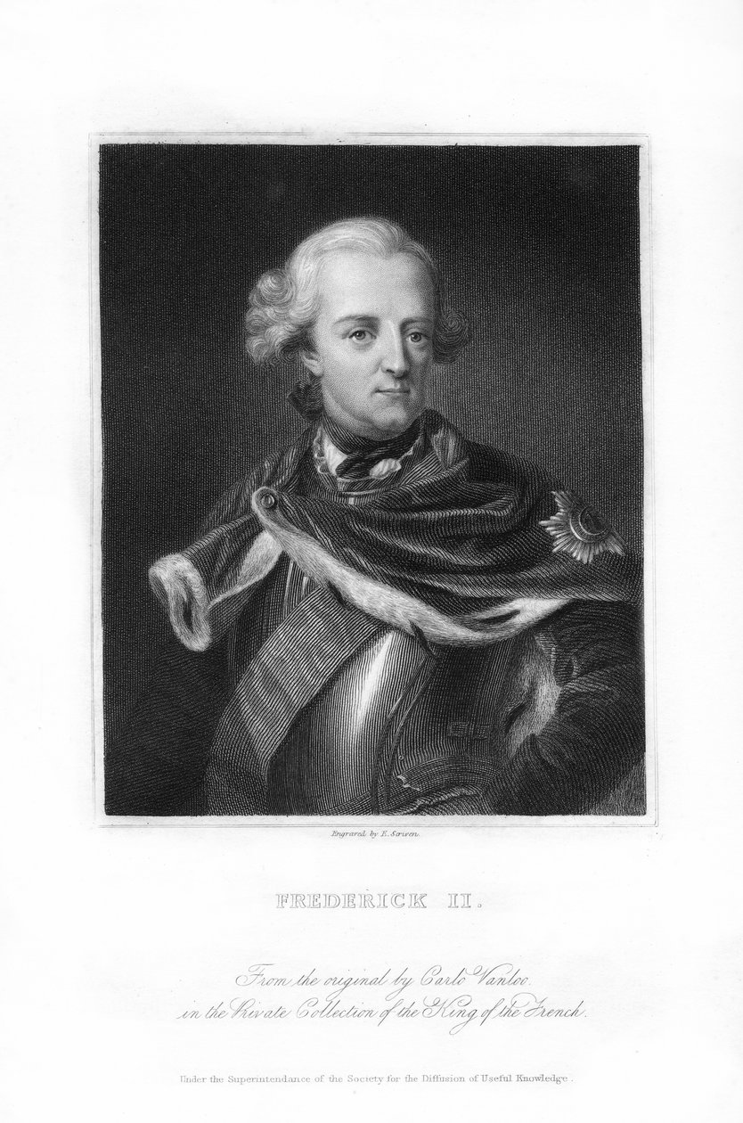 Frederico, o Grande, rei da Prússia, 1836. de E. Scriven