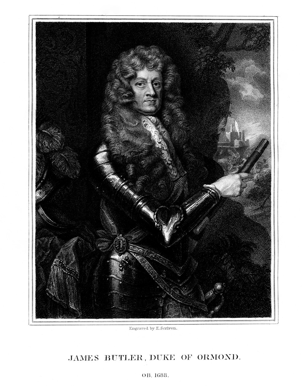 James Butler, 1º duque de Ormonde, estadista e soldado anglo-irlandês, 1824. de E. Scriven
