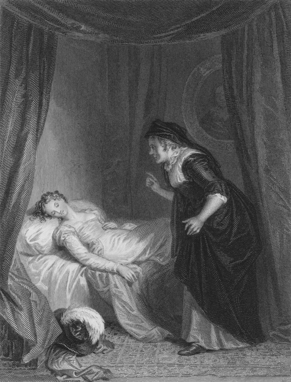 Julieta e a enfermeira, c1830s. de E. Smith