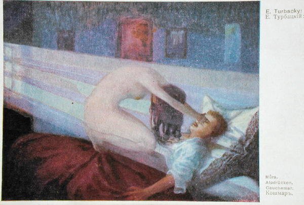 O Pesadelo, c.1910 (cor litho) de E. Turbacky