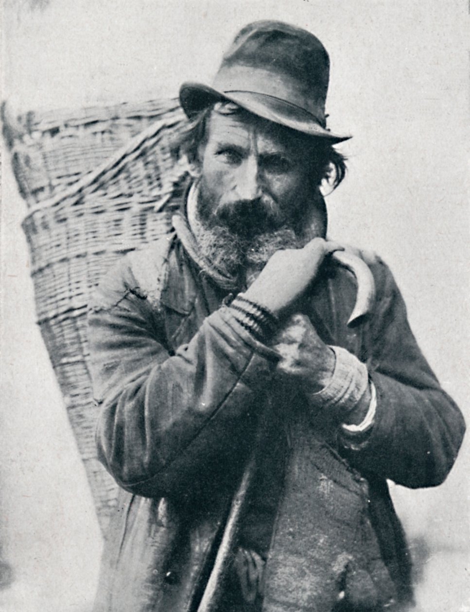 Um vendedor ambulante alemão, distrito de Ehningen, Wurttemberg, 1912 de E Uhlenhuth