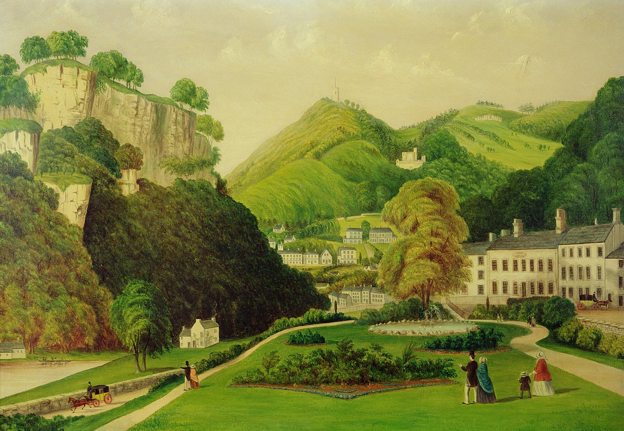 Matlock Bath do recinto do Bath Hotel, 1895 de E. Wray