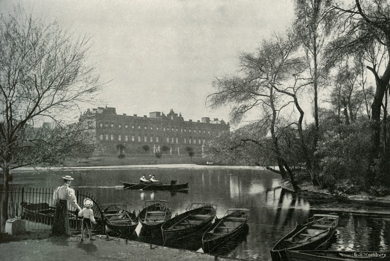 Palácio de Buckingham, c1897 de E. and S. Woodbury