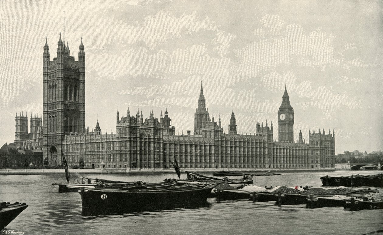 As Casas do Parlamento, c1897 de E. and S. Woodbury