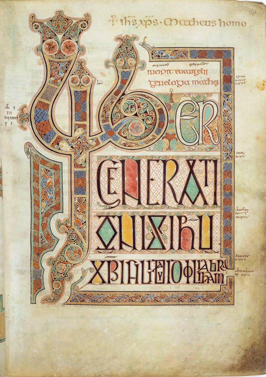 Os Evangelhos de Lindisfarne, 715-721. de Eadfrith,