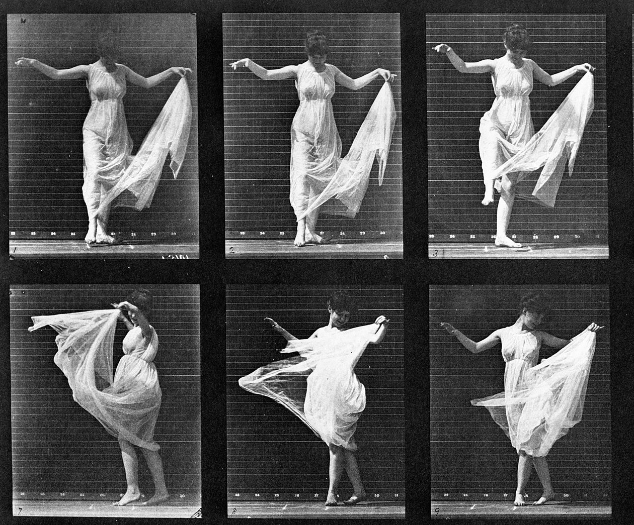 Dancing Woman, prato 187 de &39;Animal Locomotion&39;, 1887 de Eadweard Muybridge