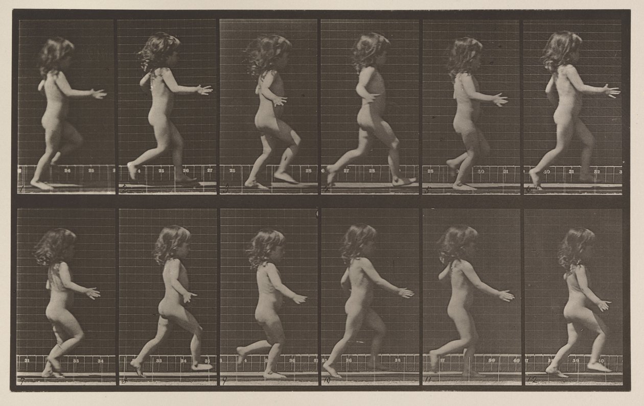 Placa Número 469. Criança, correndo, 1887 (collotype) de Eadweard Muybridge