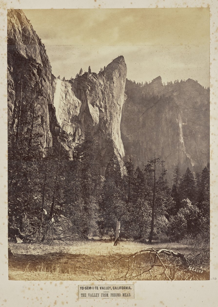 Vale de Yo-Sem-i-te, Califórnia. O vale a partir de Pohono Meadows de Eadweard J. Muybridge