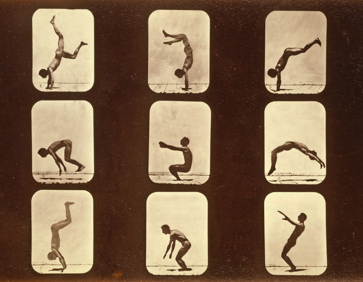 Atletas Irregular da série "Locomoção Animal", c.1881 de Eadweard Muybridge