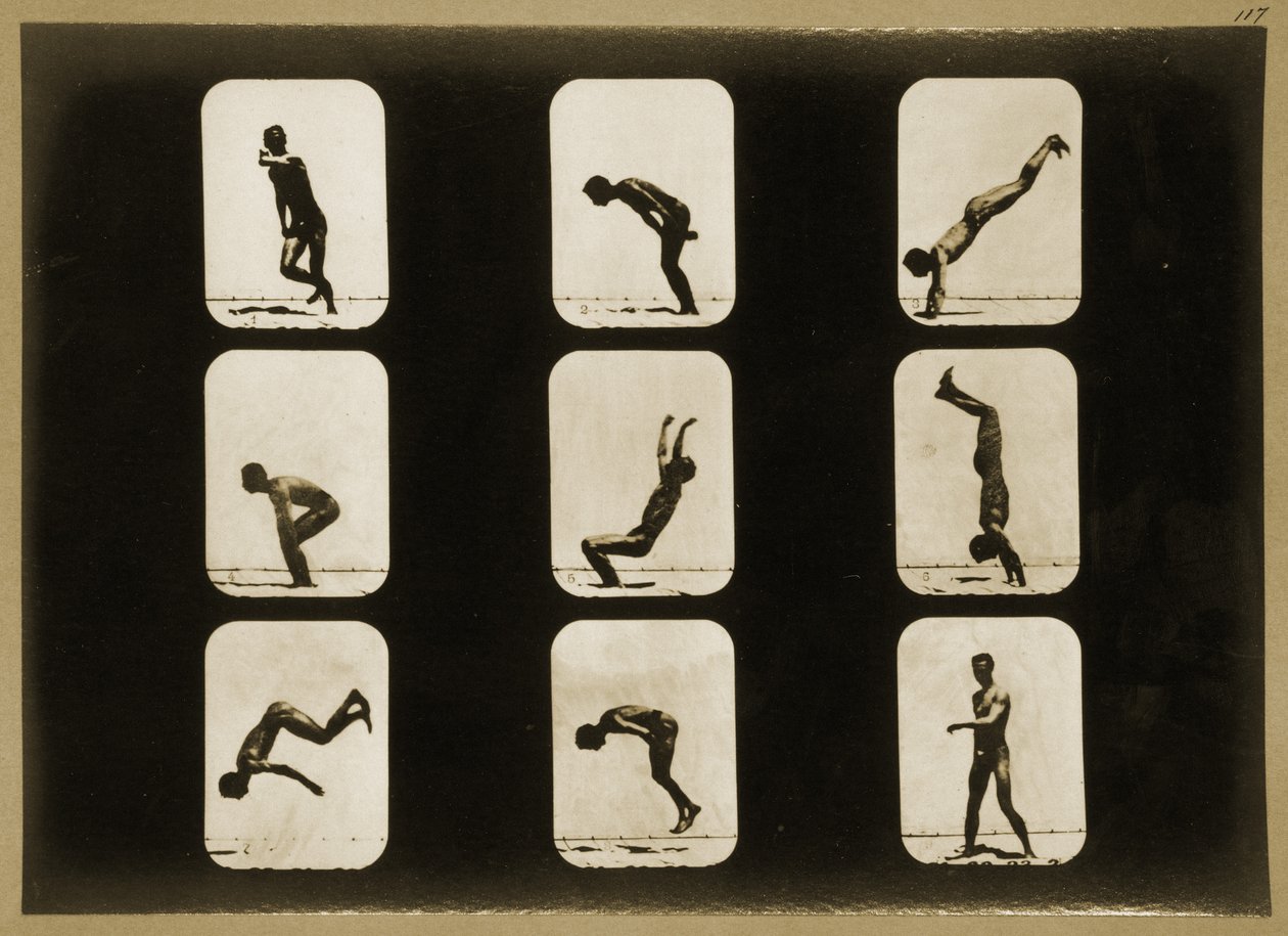 Atletas, Irregular, da série &39;Animal Locomotion&39;, c.1881 de Eadweard Muybridge