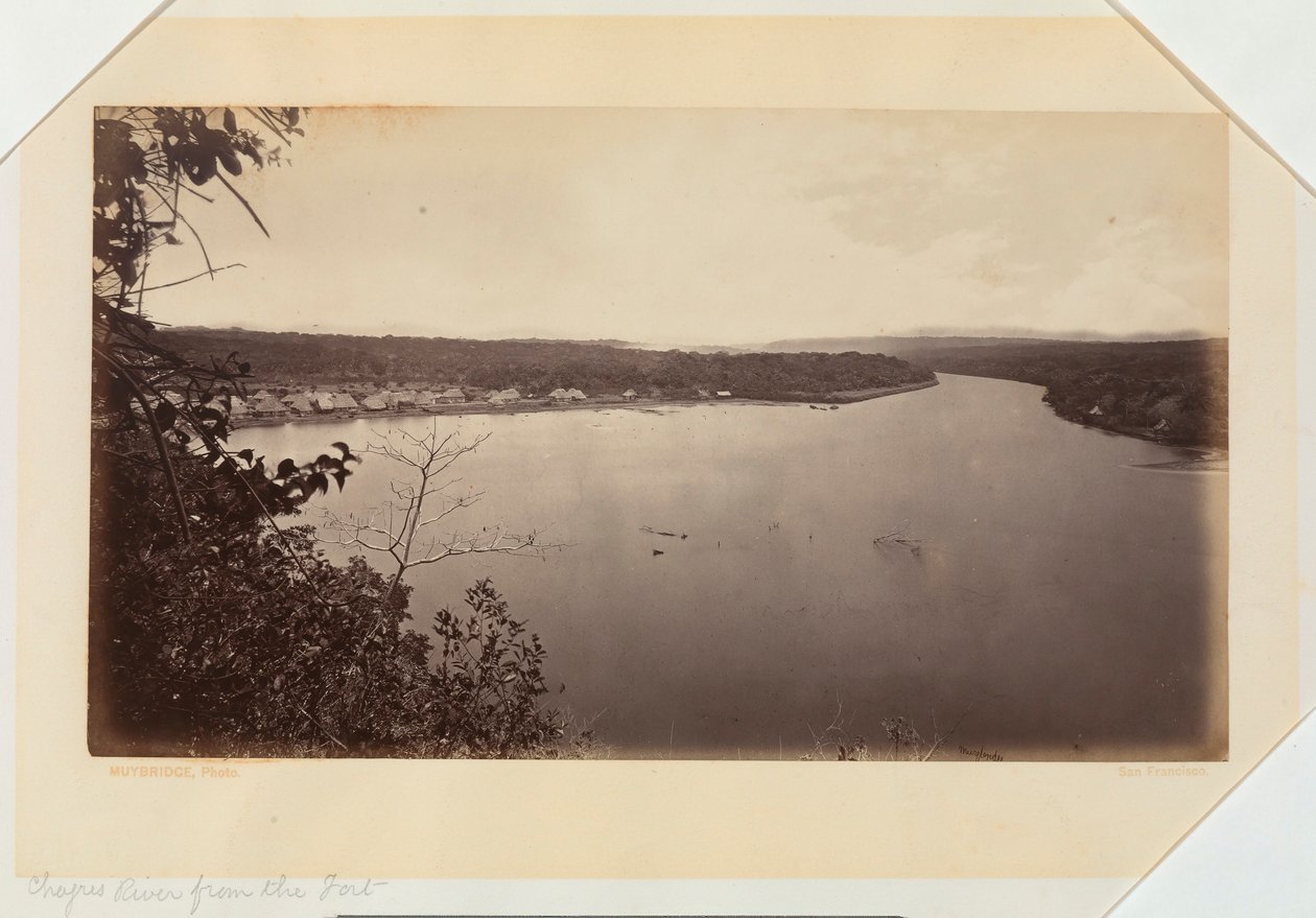 Rio Chagres a partir do Forte, Panamá de Eadweard Muybridge