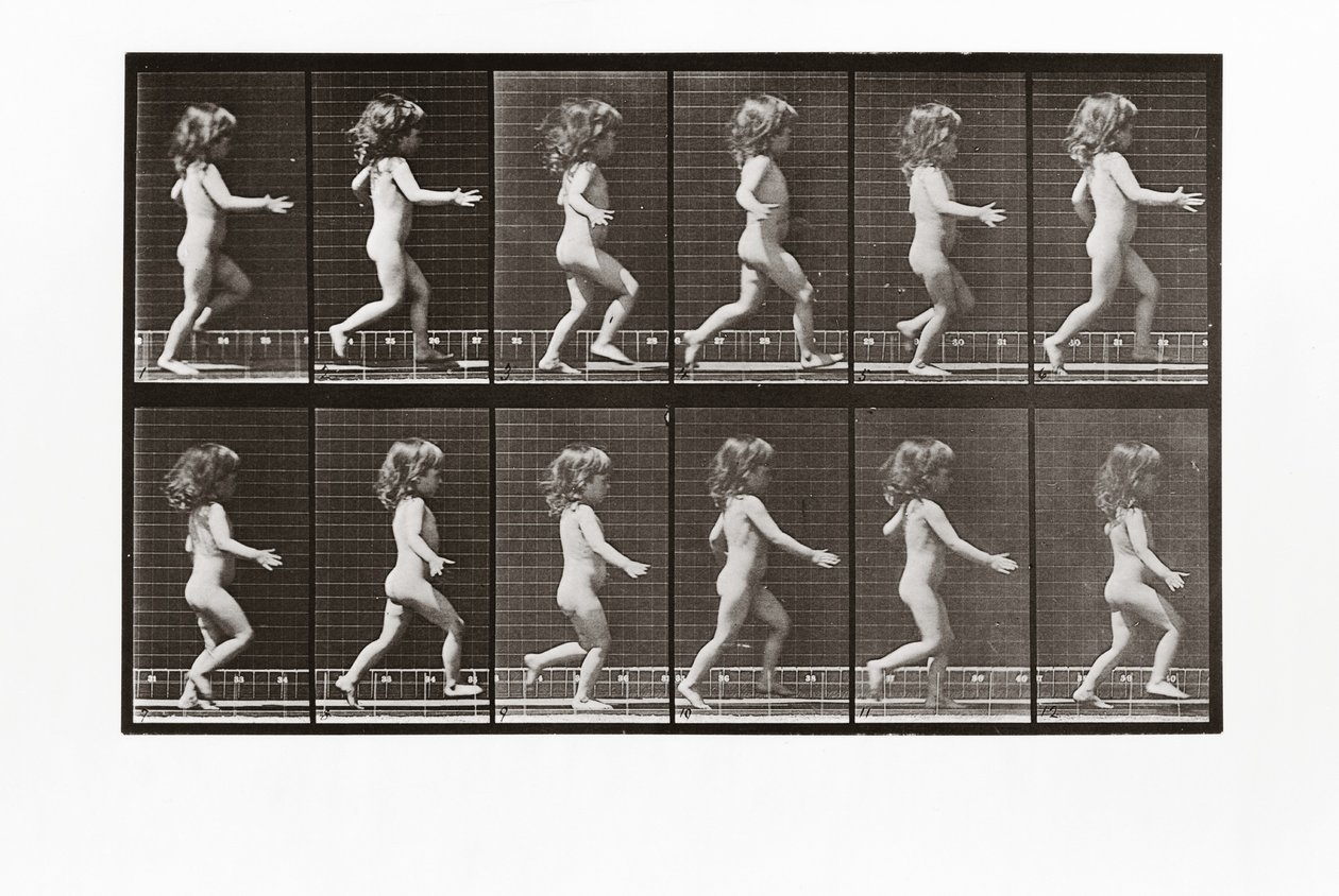 Criança correndo, placa 469 de Animal Locomotion, 1887 de Eadweard Muybridge