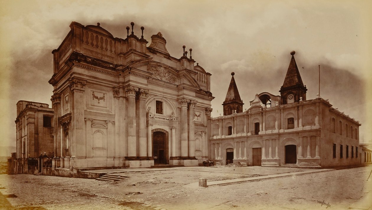 Igreja de São Francisco e Correio, Guatemala de Eadweard Muybridge