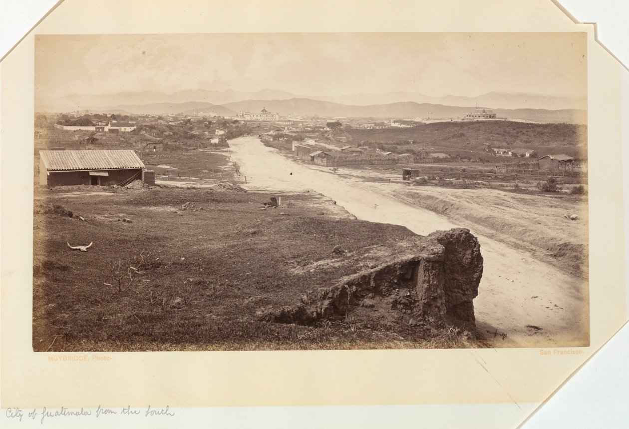 Cidade da Guatemala vista do sul de Eadweard Muybridge