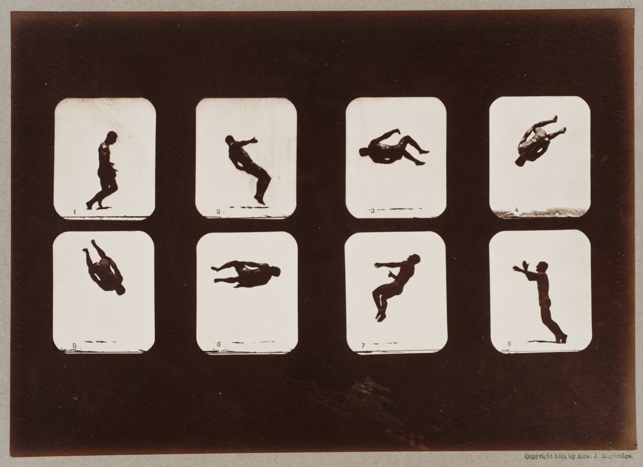 Placa 106. Atletas, Twisting Summersault de Eadweard Muybridge