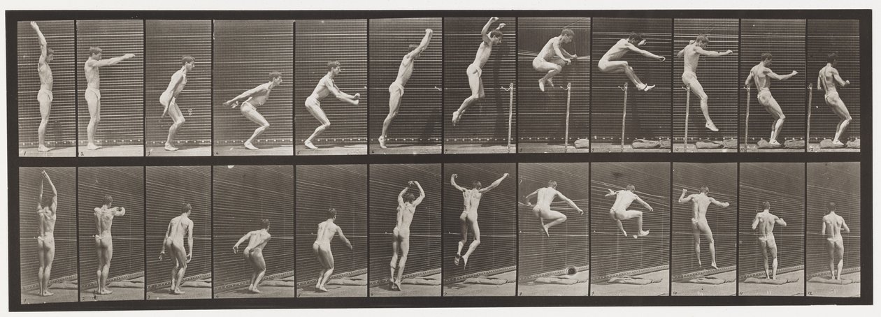 Placa 161. Salto; Salto em Altura Permanente de Eadweard Muybridge