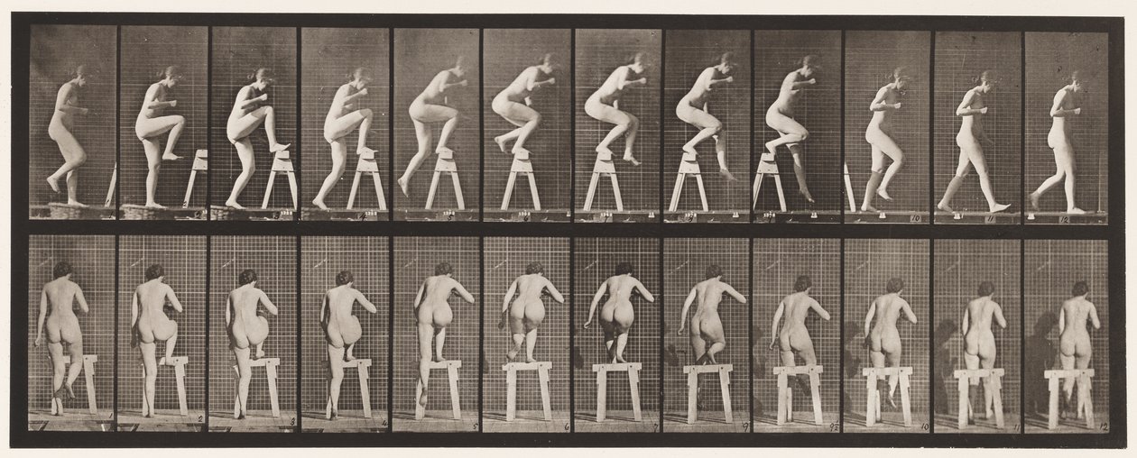 Placa 178. Pisando em cima de um Trestle de Eadweard Muybridge