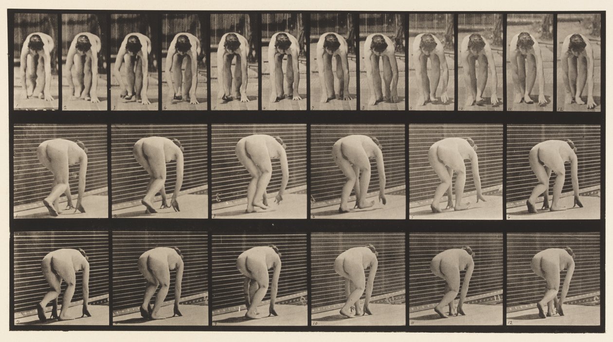Ilustração 184. Andando com as mãos e os pés de Eadweard Muybridge
