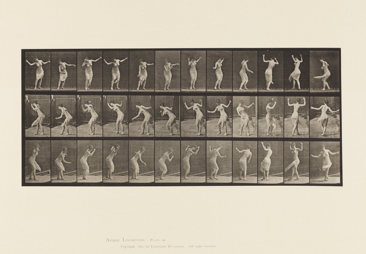 Plate 191.Dance (fantasia) de Eadweard Muybridge