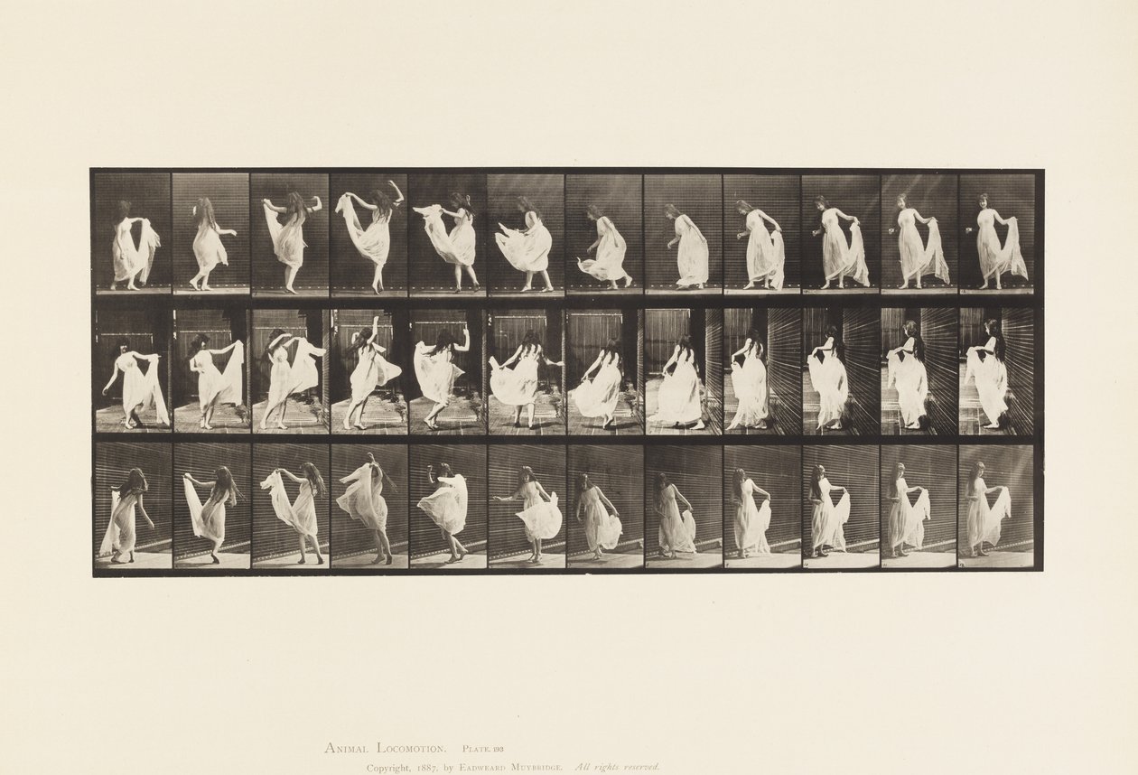 Plate 193.Dance (fantasia) de Eadweard Muybridge
