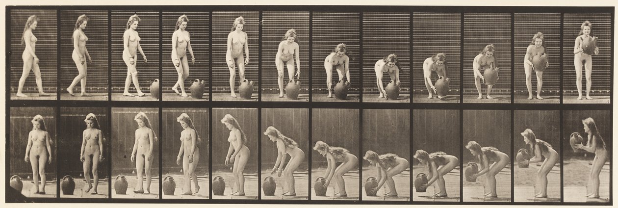 Placa 228. Virando e levantando o jarro de água do solo de Eadweard Muybridge