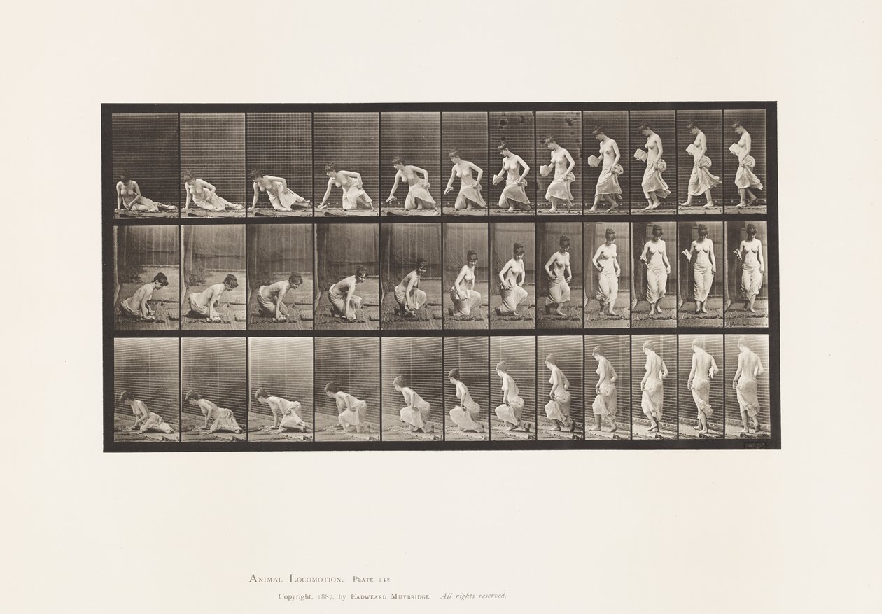 Prato 248. Sentado no chão de Eadweard Muybridge