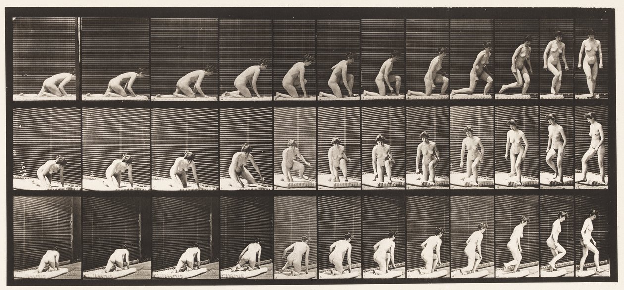 Placa 255. Saindo de Ajoelhar e Virar de Eadweard Muybridge