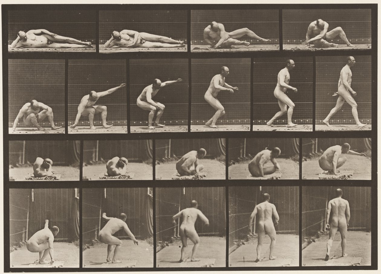 Placa 258. Erguendo-se do solo e saindo de Eadweard Muybridge