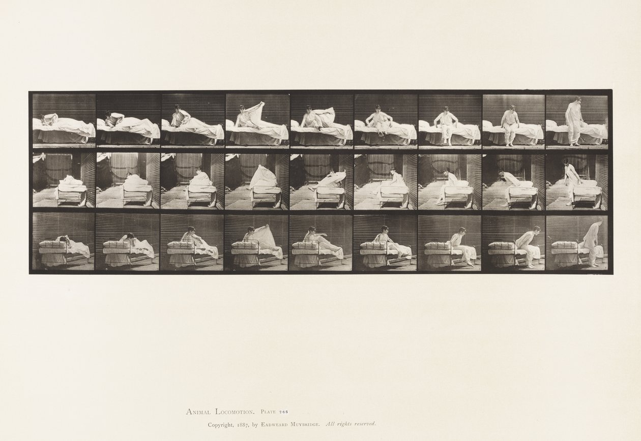 Placa 265. Saída da cama e preparação para ajoelhar de Eadweard Muybridge