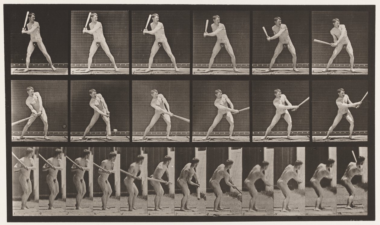 Prato 275.Base-Bola; Batedor (Bola Baixa) de Eadweard Muybridge