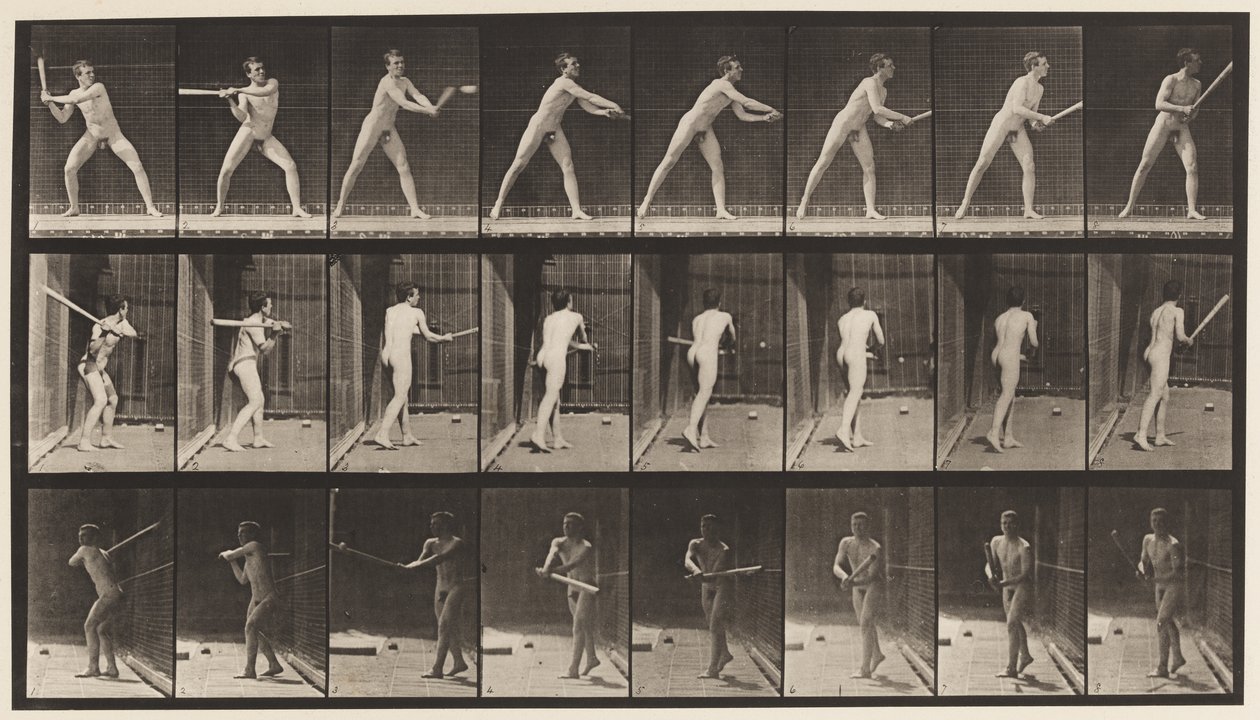Placa 277. Base-ball; Rebatidas de Eadweard Muybridge