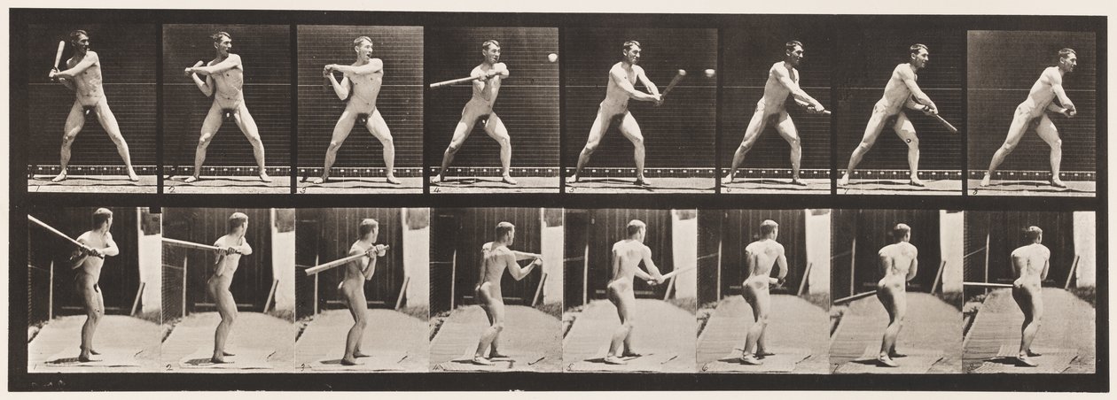 Placa 279. Bola-bola; Bateu, 1885 de Eadweard Muybridge