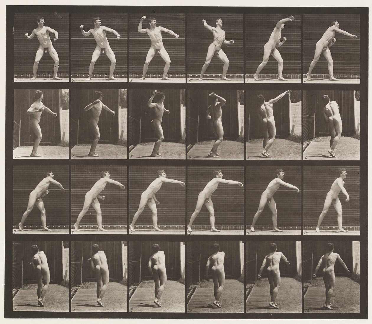 Placa 286. Base-ball; Arremesso de Eadweard Muybridge